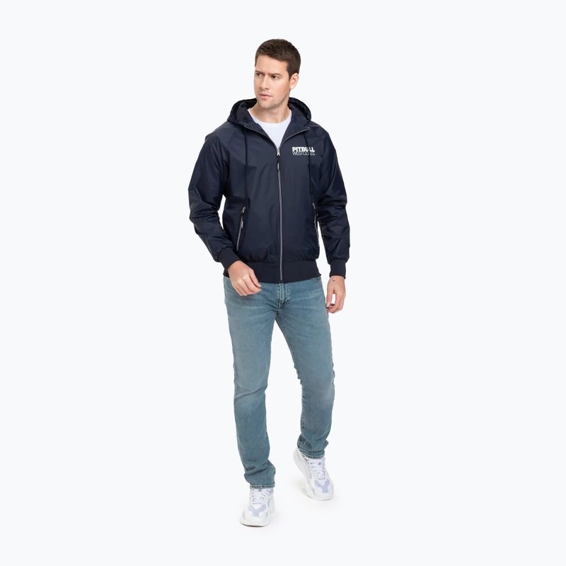Herren Pitbull West Coast Athletic Kapuzen-Nylonjacke dunkel navy 2