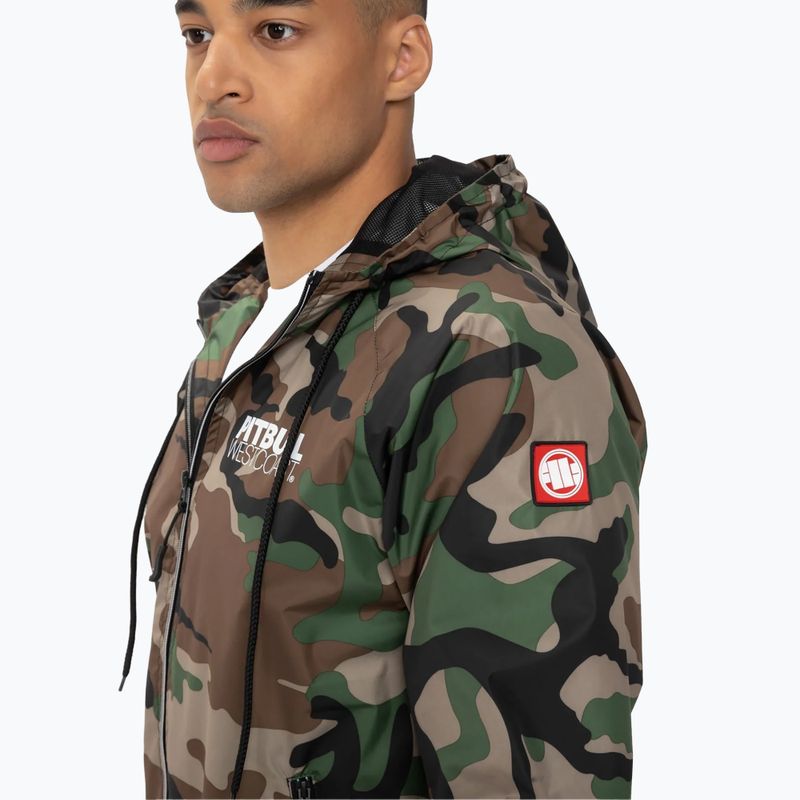 Pitbull West Coast Athletic Herrenjacke mit Kapuze aus Nylon in Waldtarnfarben 3