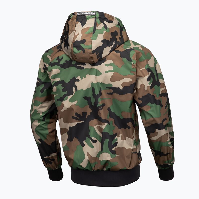 Pitbull West Coast Athletic Herrenjacke mit Kapuze aus Nylon in Waldtarnfarben 8