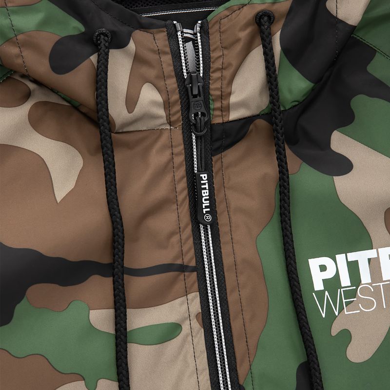 Pitbull West Coast Athletic Herrenjacke mit Kapuze aus Nylon in Waldtarnfarben 9