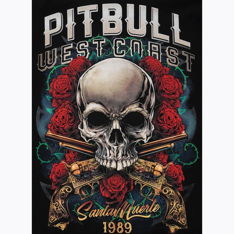 Pitbull Santa Muerte Herren-T-Shirt schwarz 7