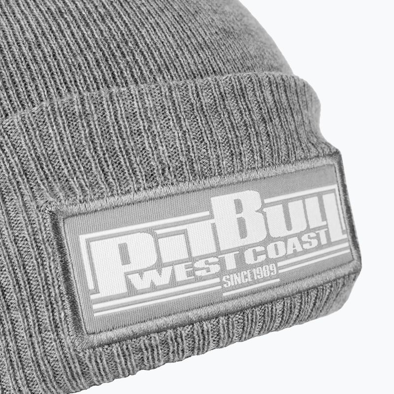 Herren Wintermütze Pitbull Beanie Einfarbig Boxen grau 3