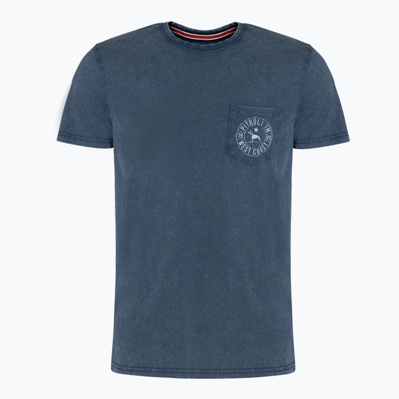Herren-T-Shirt Pitbull West Coast T-Shirt Circle Dog dark navy