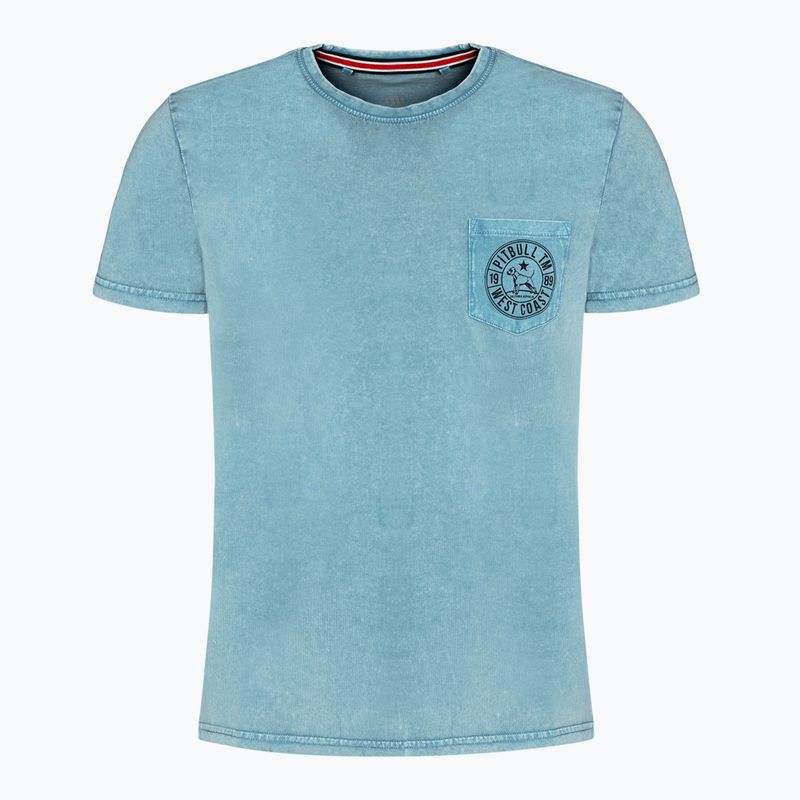 Herren-T-Shirt Pitbull West Coast T-Shirt Circle Dog light blue