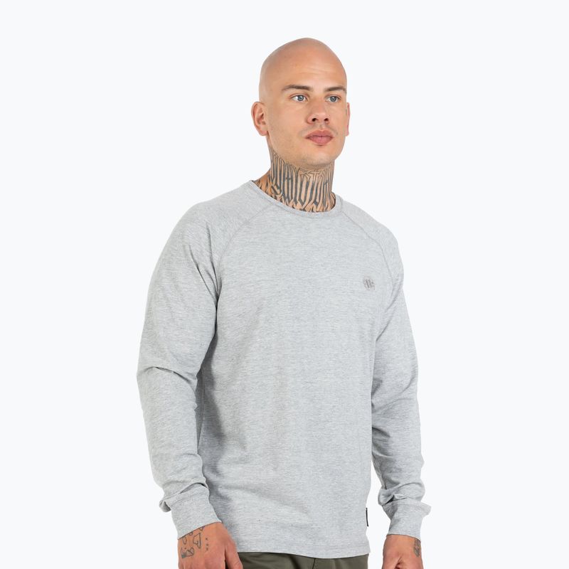Sweatshirt für Männer Pitbull West Coast Small Logo Spandex 210 grey/melange