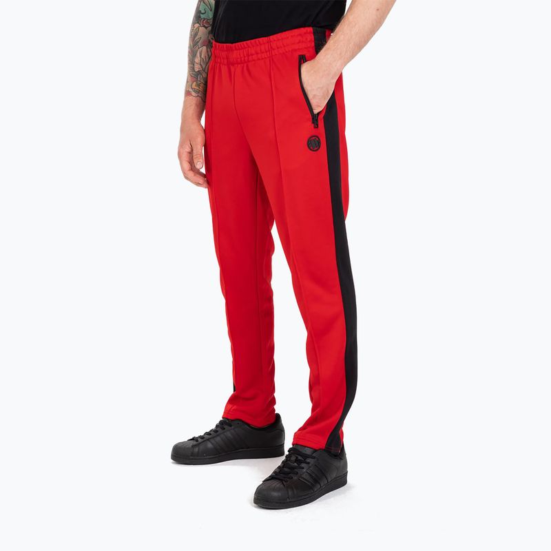 Hosen für Männer Pitbull West Coast Oldschool Track Pants Raglan red