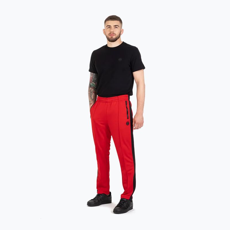 Hosen für Männer Pitbull West Coast Oldschool Track Pants Raglan red 2