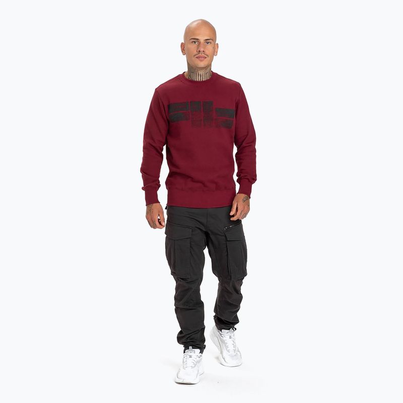 Sweatshirt für Männer Pitbull West Coast Crewneck Classic Logo burgundy 2