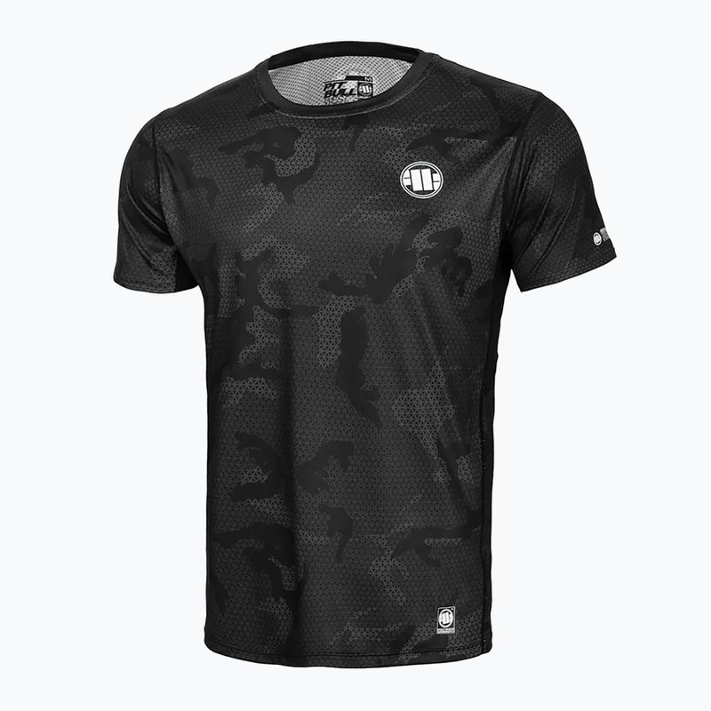 Herren-T-Shirt Pitbull West Coast Performance Mesh Net Camo All Black Camo black camo