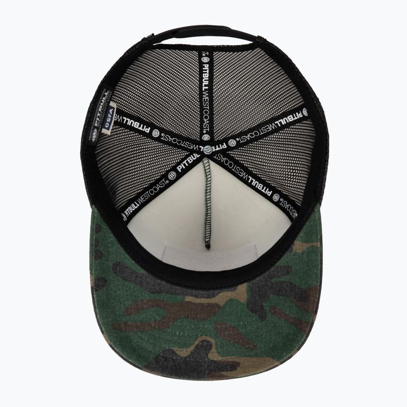 Herren Pitbull West Coast Mesh Snapback Kappe,,Blood Dog" Camo Trucker Holz/Schwarz 7