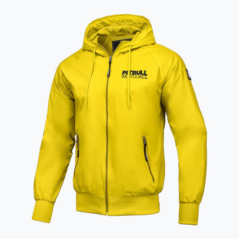 Herren Pitbull West Coast Athletic Nylonjacke mit Kapuze gelb