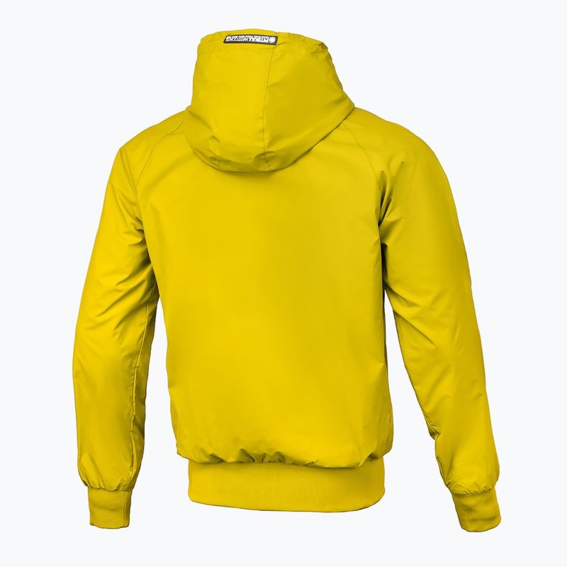 Herren Pitbull West Coast Athletic Nylonjacke mit Kapuze gelb 2