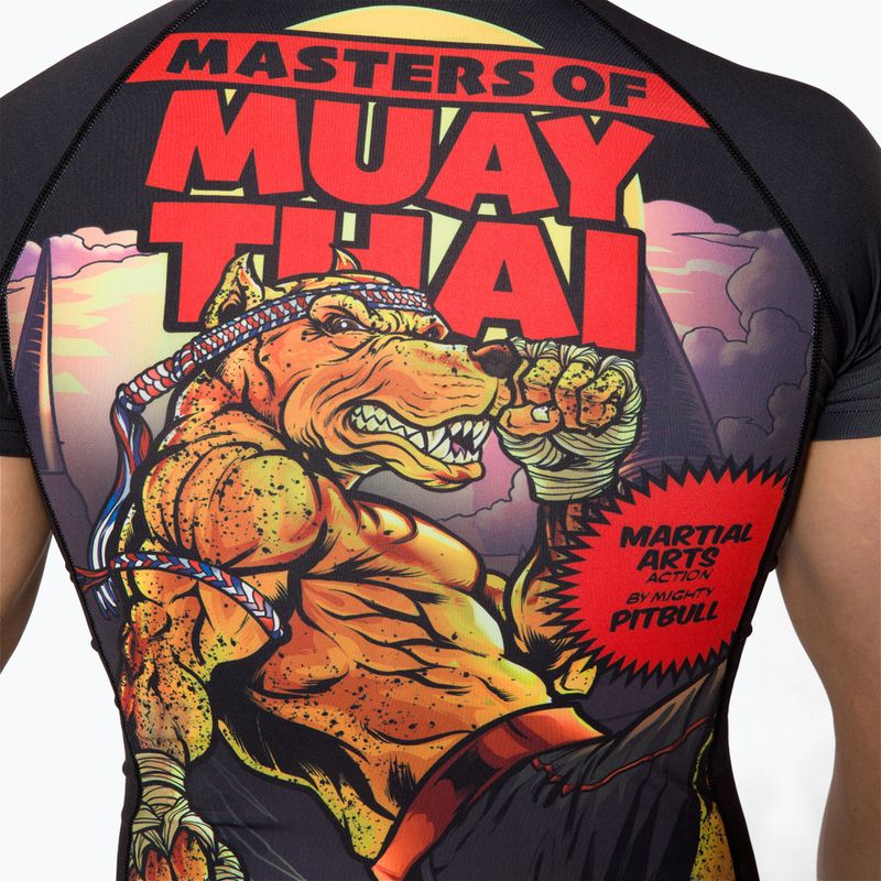 Rashguard für Männer Pitbull West Coast T-S Rash Master Of Muay Thai black 4
