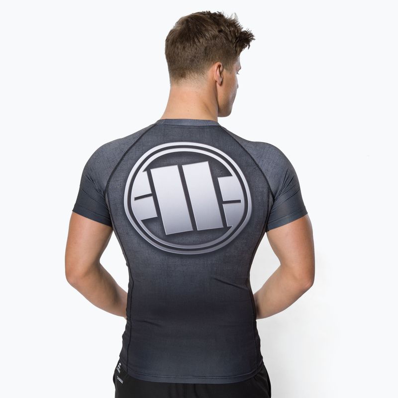 Rashguard für Männer Pitbull West Coast T-S Rash Scratch grey 3