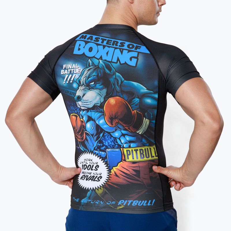 Rashguard für Männer Pitbull West Coast T-S Rash Master Of Boxing black 3