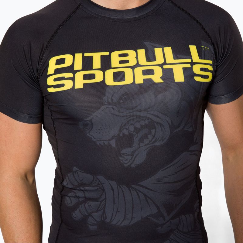 Rashguard für Männer Pitbull West Coast T-S Rash Master Of BJJ black 4