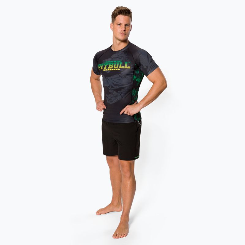 Rashguard für Männer Pitbull West Coast Rash T-S Masters Of BJJ black 2