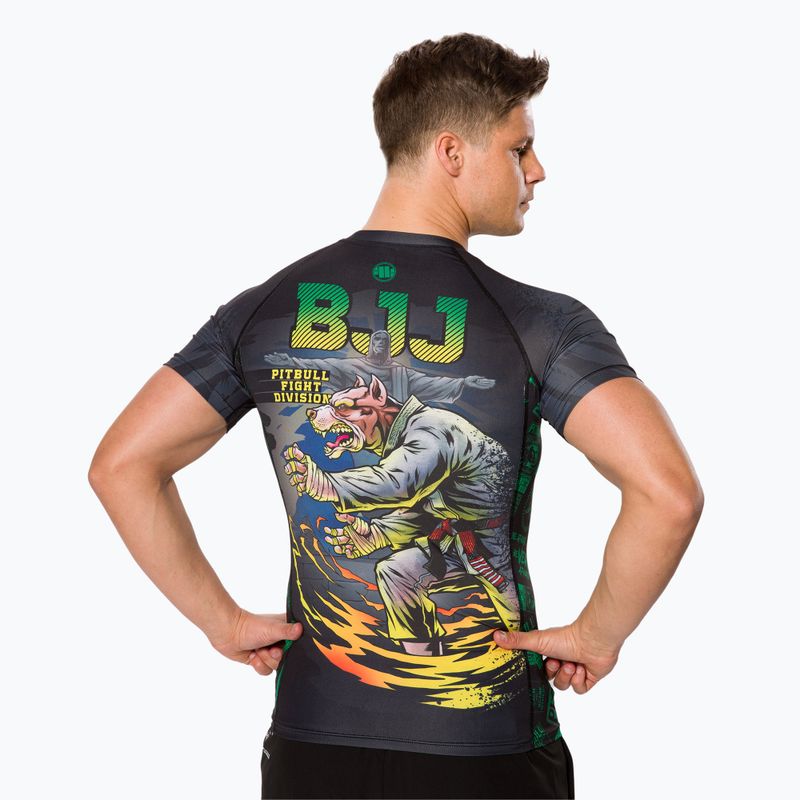 Rashguard für Männer Pitbull West Coast Rash T-S Masters Of BJJ black 3