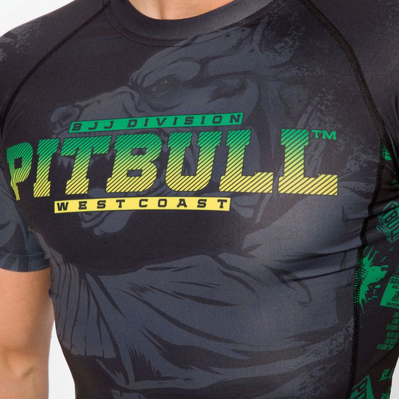 Rashguard für Männer Pitbull West Coast Rash T-S Masters Of BJJ black 4