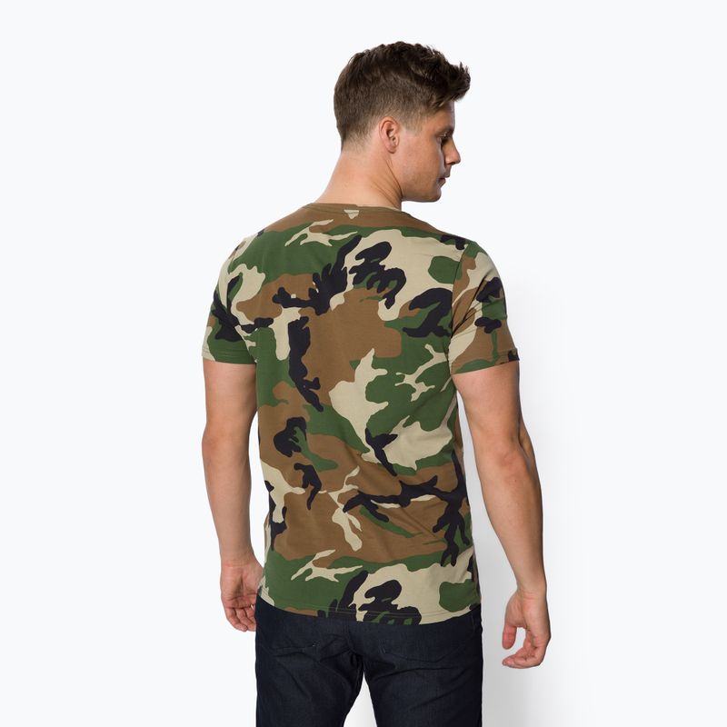 Herren-T-Shirt Pitbull West Coast Slim Fit Lycra Small Logo woodland camo 3