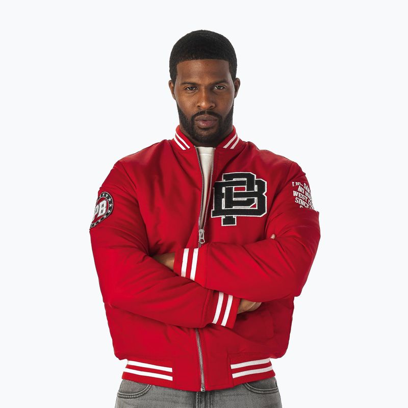 Herren-Jacke Pitbull West Coast Silverwing Padded Varsity red