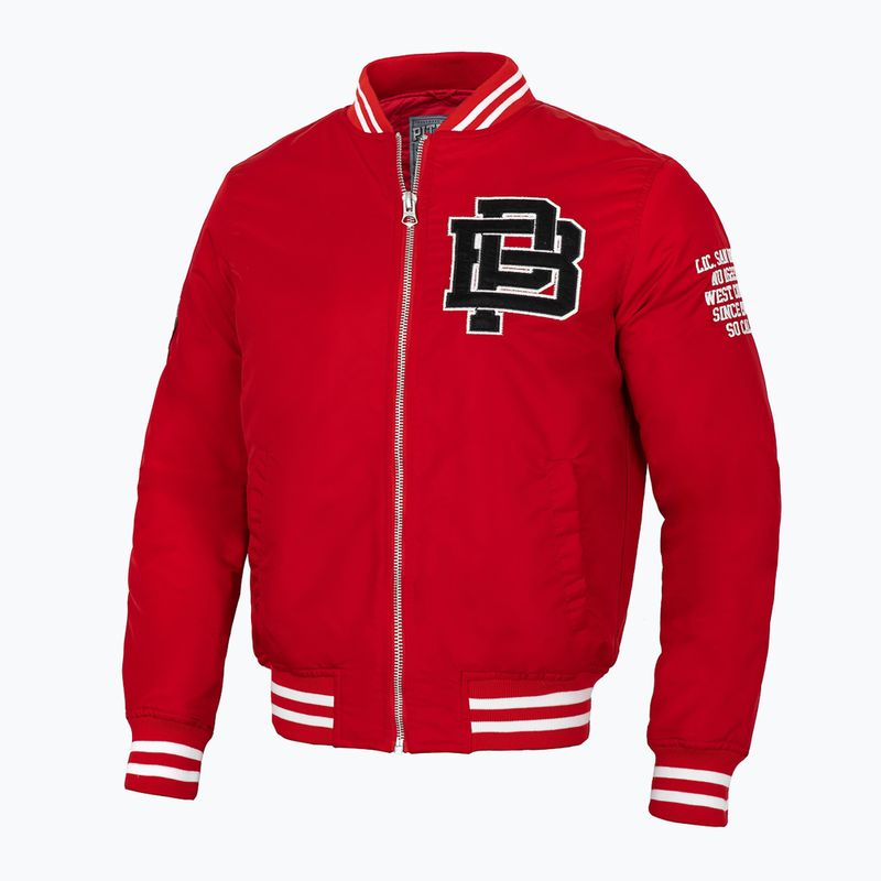 Herren-Jacke Pitbull West Coast Silverwing Padded Varsity red 2