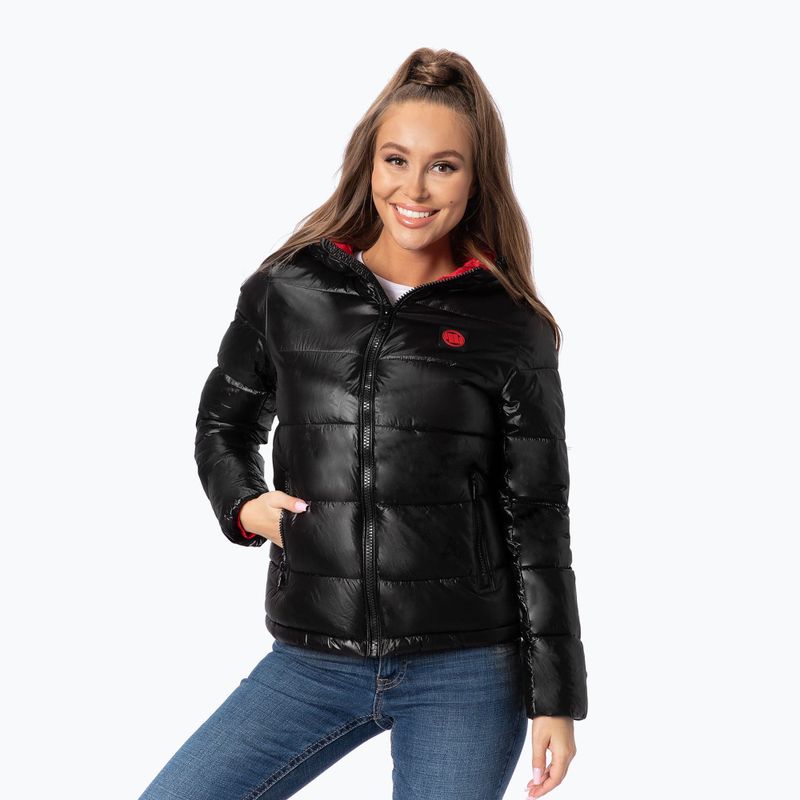 Daunenjacke für Frauen Pitbull West Coast Shine Quilted Hooded black