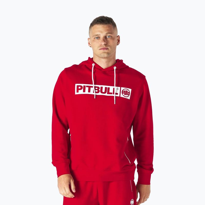 Sweatshirt für Männer Pitbull West Coast Hooded Hilltop Terry Group red