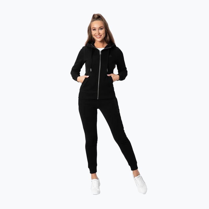 Damen Pitbull West Coast Zip Hilltop Kapuzenpullover schwarz 3
