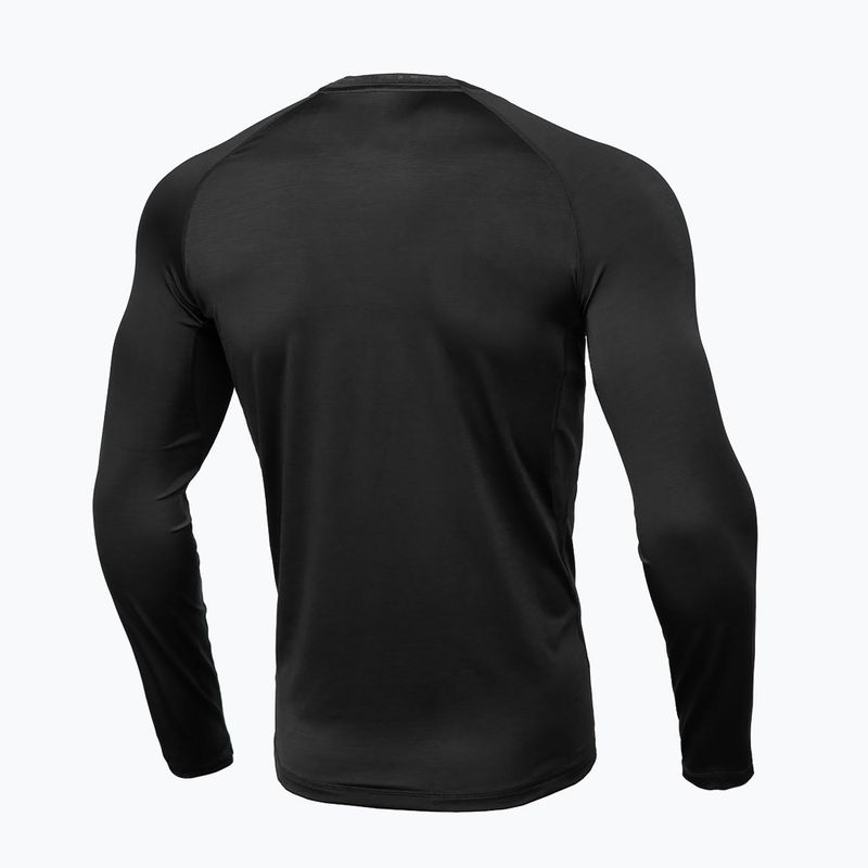 Men's Rashguard Longsleeve Pitbull West Coast Performance Small Logo black 7