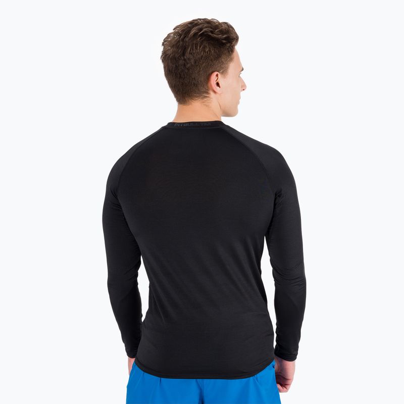 Men's Rashguard Longsleeve Pitbull West Coast Performance Small Logo black 3