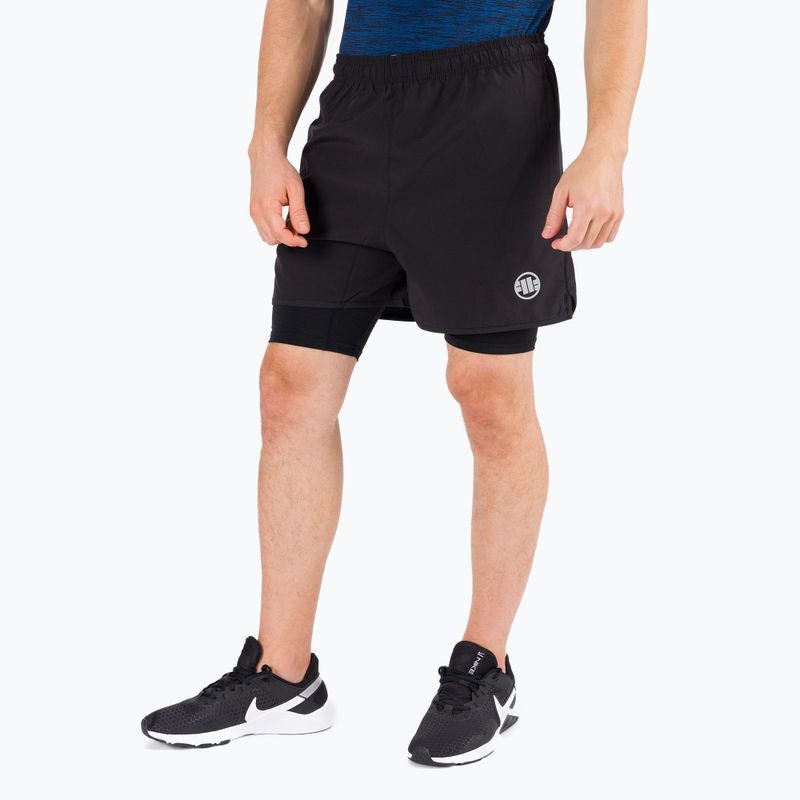 Trainingsshorts für Männer Pitbull West Coast Performance Mesh 2 black