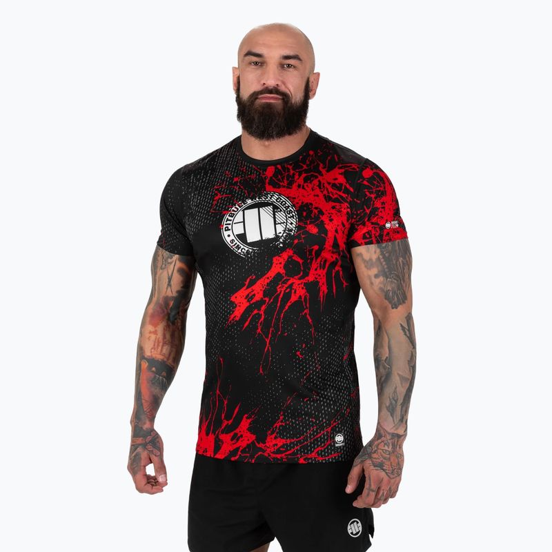 Trainings Shirt Herren Pitbull Mesh Performance Pro Plus Blood Dog II black