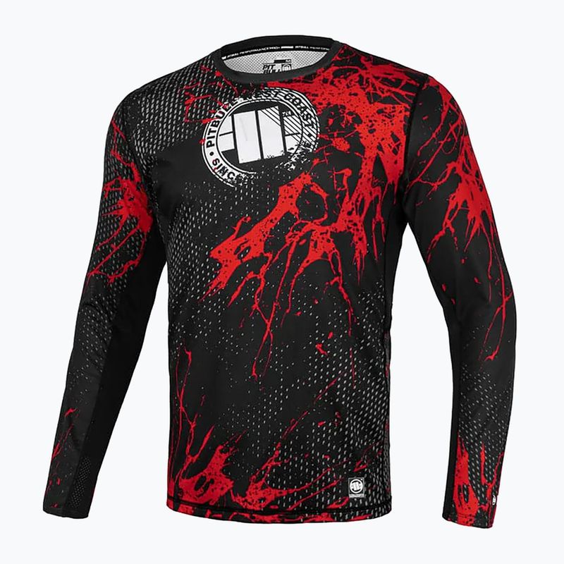 Trainings Longsleeve Herren Pitbull Mesh Performance Pro Plus Blood Dog II black 8