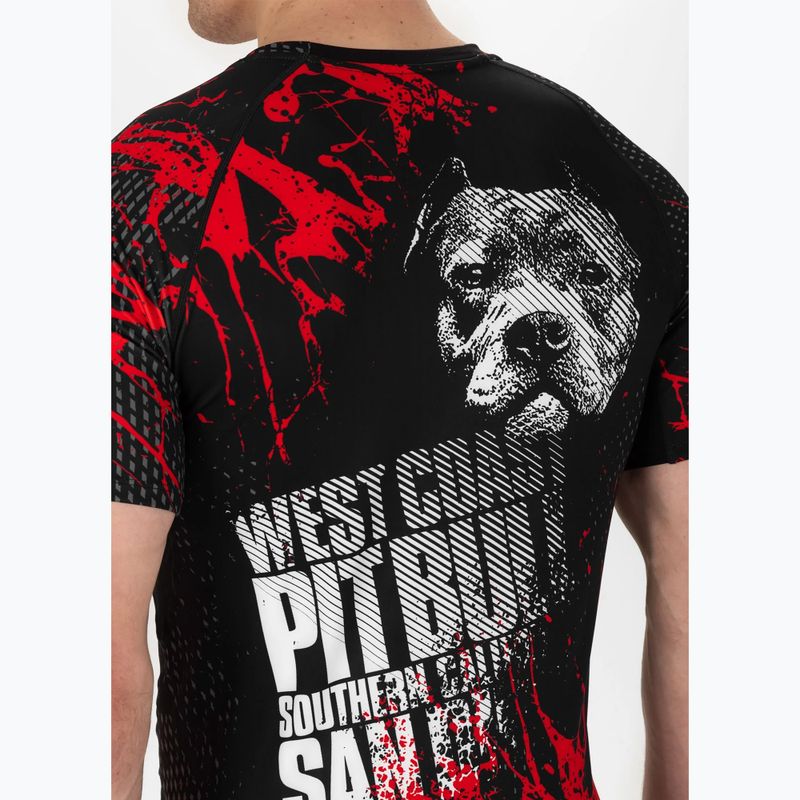 Rashguard für Männer Pitbull West Coast Blood Dog 2 Rash black 4