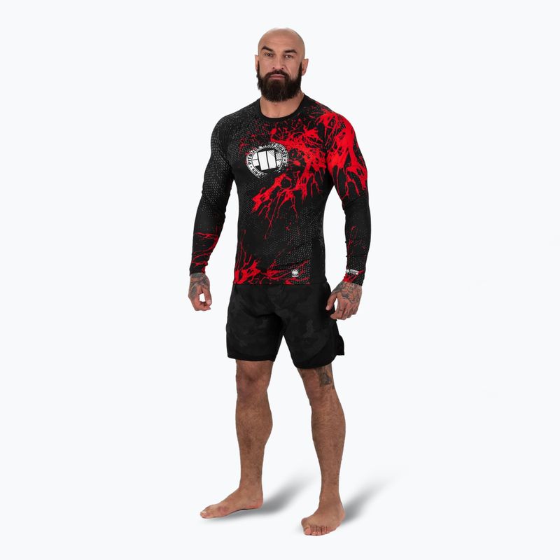 Rashguard Longsleeve Herren Pitbull Rashguard Blood Dog II black 2