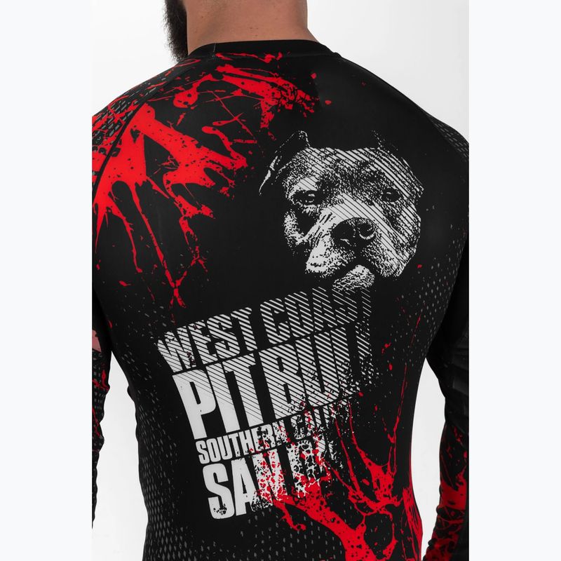 Rashguard Longsleeve Herren Pitbull Rashguard Blood Dog II black 5