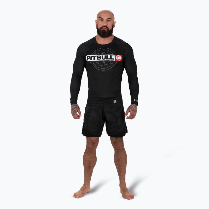 Rashguard Longsleeve Herren Pitbull Rashguard Hilltop Sports black 2