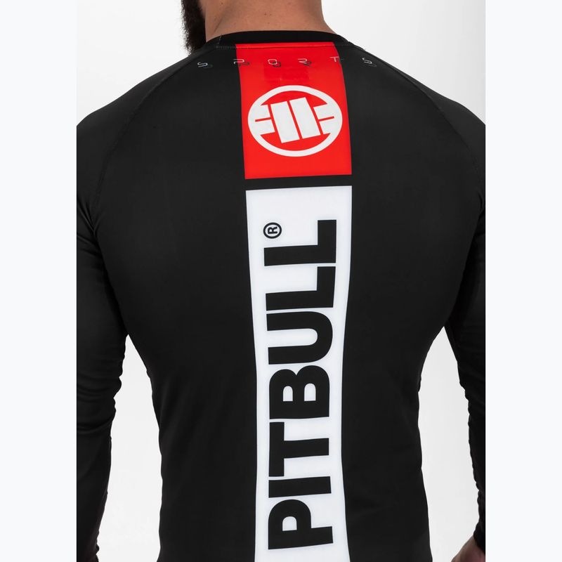 Rashguard Longsleeve Herren Pitbull Rashguard Hilltop Sports black 5