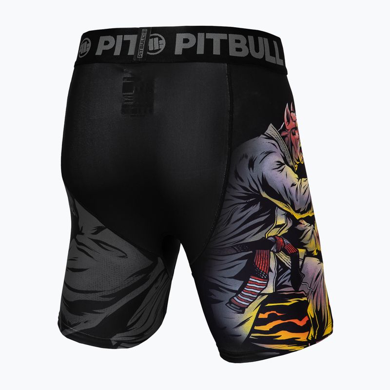 Kompressionsshorts für Männer Pitbull West Coast Masters of BJJ Hilltop black 2