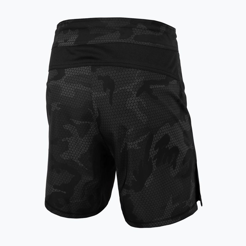 Grappling-Shorts für Männer Pitbull West Coast Grappling 3 Net Camo Hilltop 2 black 2