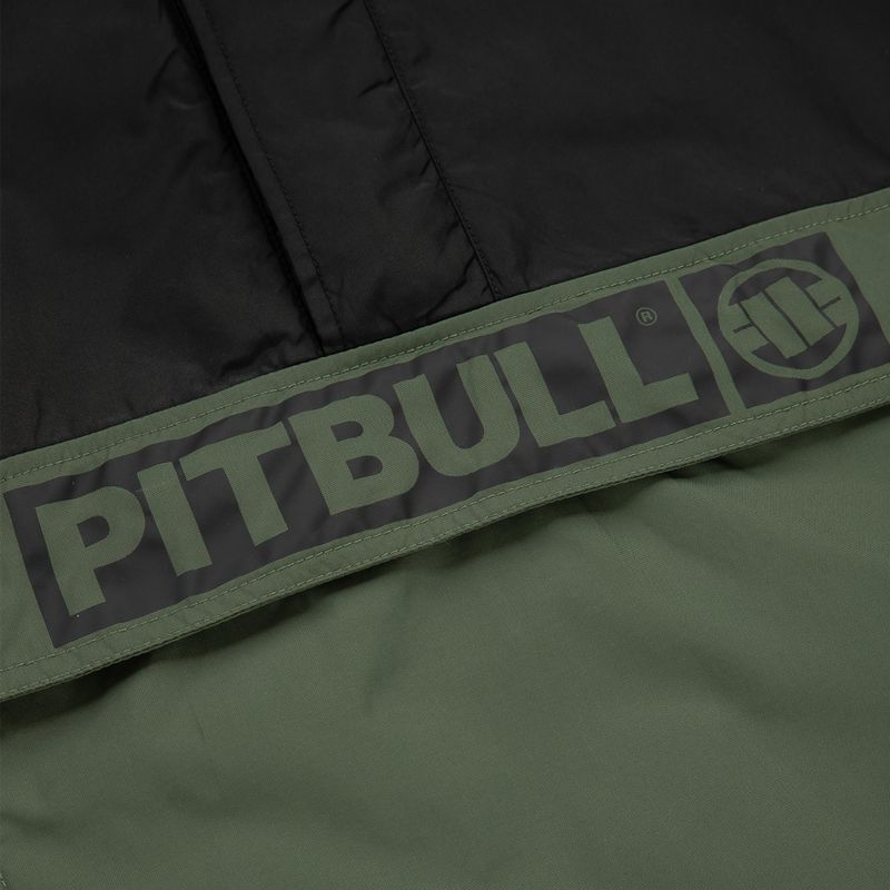 Pitbull West Coast Herrenjacke Loring Zweifarbiges Känguru schwarz/oliv 7