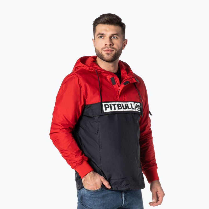 Pitbull West Coast Herrenjacke Loring Zweifarbig Känguru rot/dunkelmarine