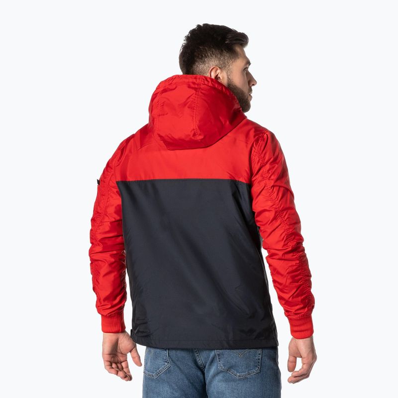 Pitbull West Coast Herrenjacke Loring Zweifarbig Känguru rot/dunkelmarine 3
