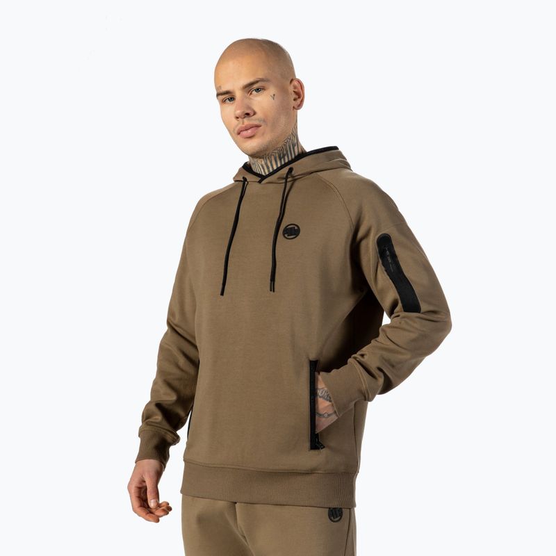 Sweatshirt für Männer Pitbull West Coast Stafford Hooded coyote brown