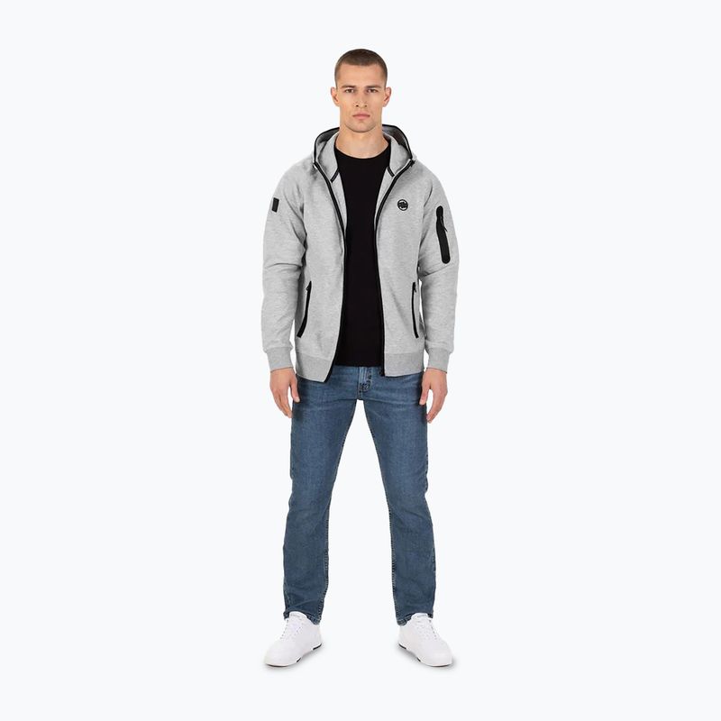 Hoodie Herren Pitbull Hermes Hooded Zip grey/melange 2