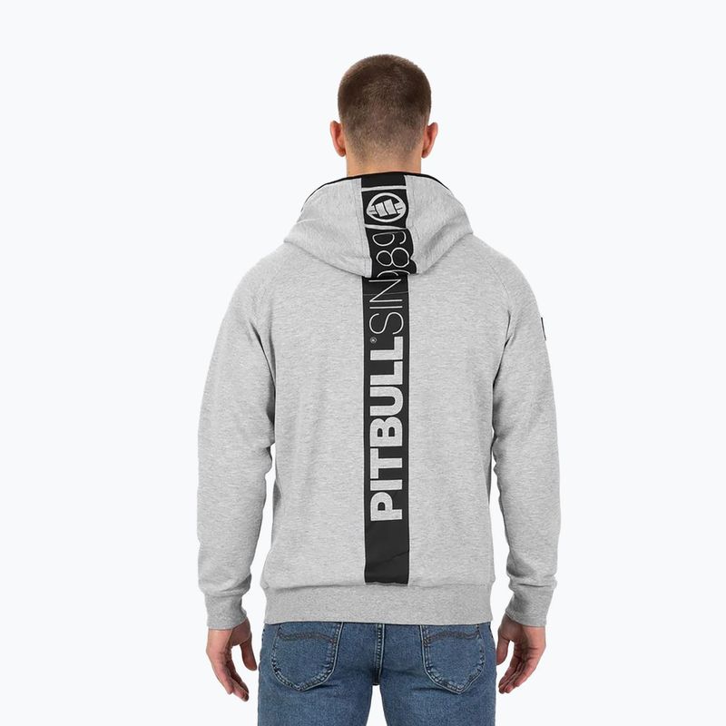 Hoodie Herren Pitbull Hermes Hooded Zip grey/melange 3