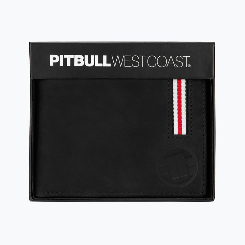 Pitbull Lin Wood 2 Geprägtes Leder Herrengeldbörse schwarz