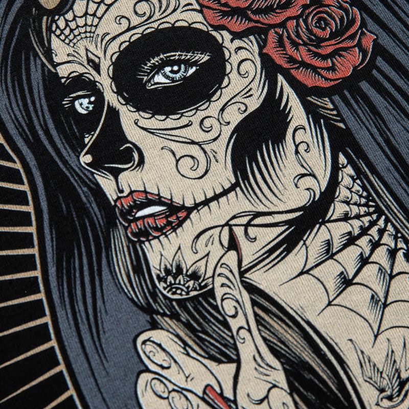 Damen-T-Shirt Pitbull West Coast Santa Muerte black 6