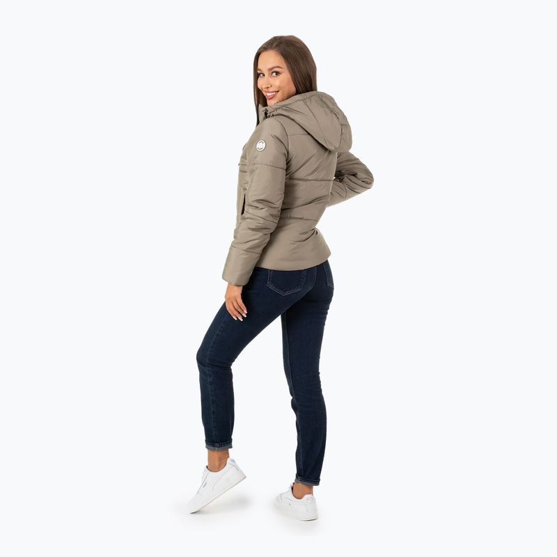 Pitbull West Coast Damen Winterjacke Jenell Quilted Hooded dunkel sand 2